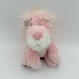 Russ Berrie ROARRIK the Lion VALENTINE Pink White 6.5" Soft Plush Toy Love Heart